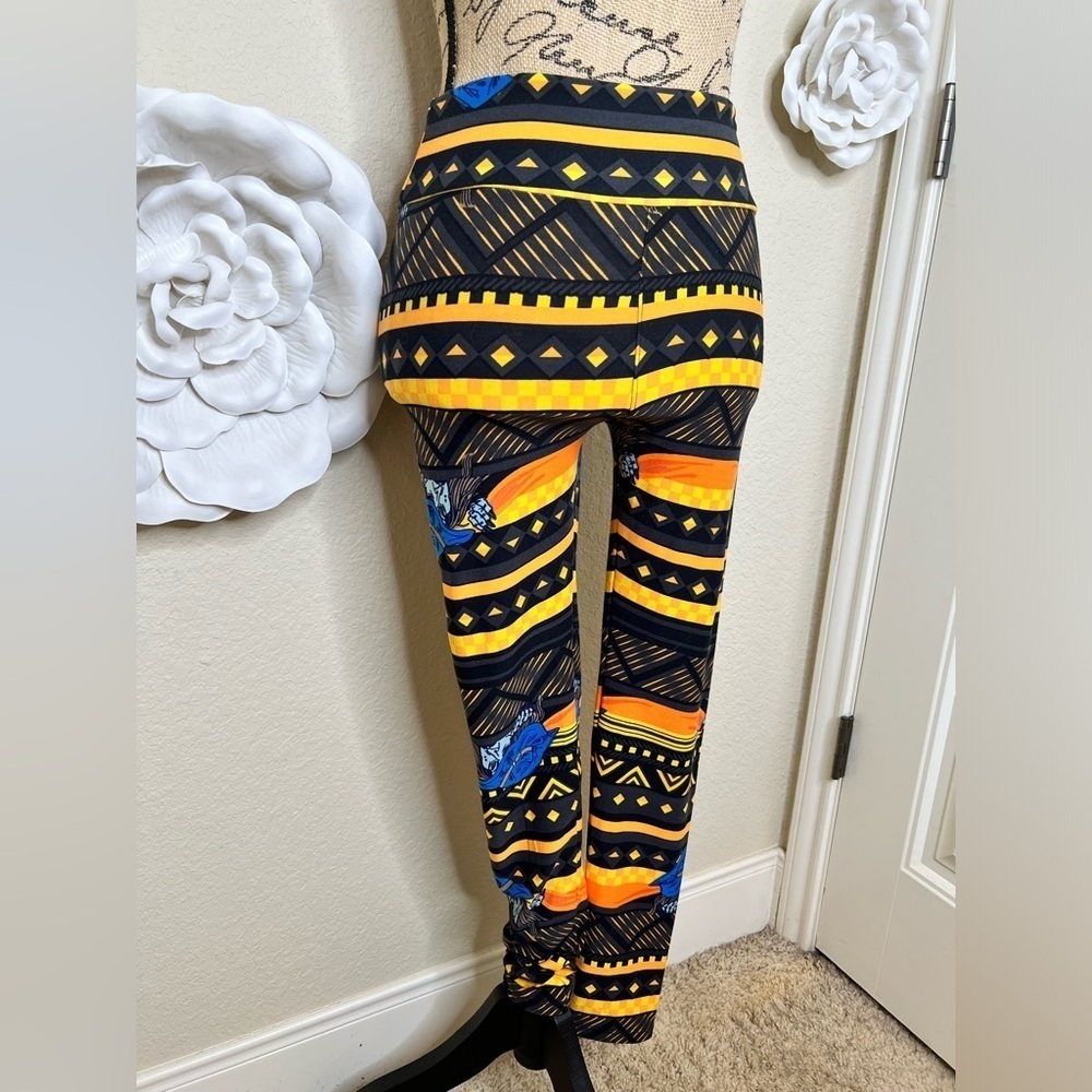 LuLaRoe Aztec Geometric Halloween Witch One Size Leggings - Picture 6 of 12